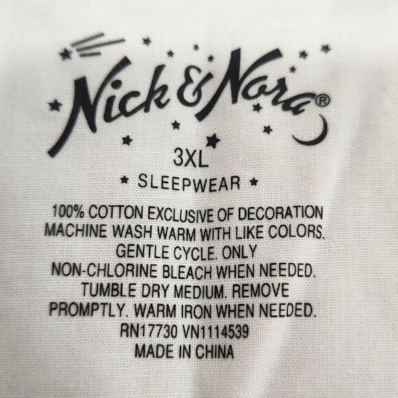 Nick & Nora Love & Marriage Pajamas Plus Size 3X NWOT 90's Y2K 2000's - Picture 13 of 15